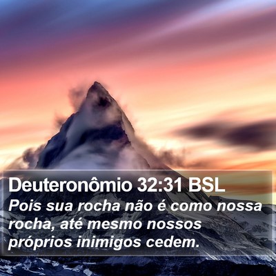 Deuteronômio 32:31 BSL Bible Verse Image