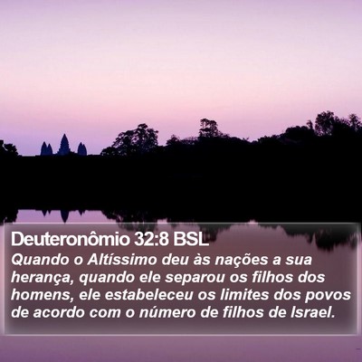 Deuteronômio 32:8 BSL Bible Verse Image