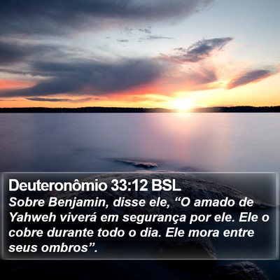 Deuteronômio 33:12 BSL Bible Verse Image
