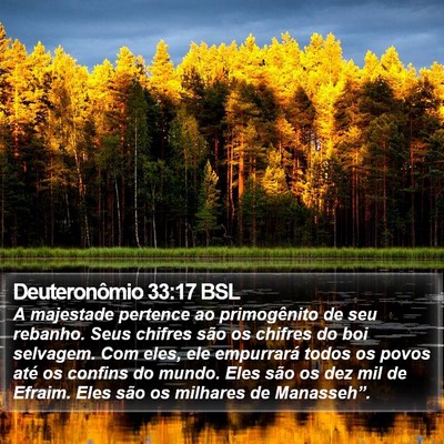Deuteronômio 33:17 BSL Bible Verse Image