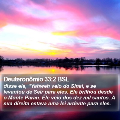 Deuteronômio 33:2 BSL Bible Verse Image