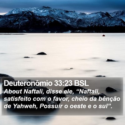 Deuteronômio 33:23 BSL Bible Verse Image