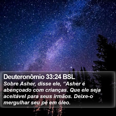 Deuteronômio 33:24 BSL Bible Verse Image