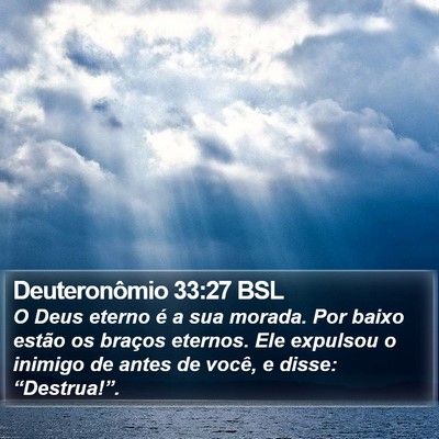 Deuteronômio 33:27 BSL Bible Verse Image