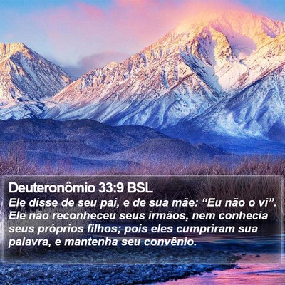 Deuteronômio 33:9 BSL Bible Verse Image