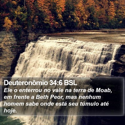 Deuteronômio 34:6 BSL Bible Verse Image