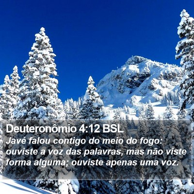 Deuteronômio 4:12 BSL Bible Verse Image