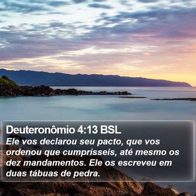 Deuteronômio 4:13 BSL Bible Verse Image