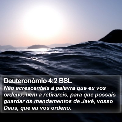Deuteronômio 4:2 BSL Bible Verse Image