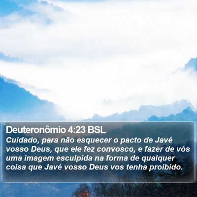 Deuteronômio 4:23 BSL Bible Verse Image