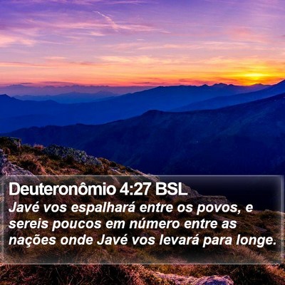 Deuteronômio 4:27 BSL Bible Verse Image
