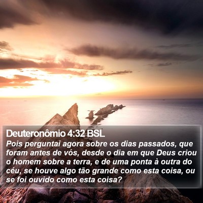 Deuteronômio 4:32 BSL Bible Verse Image