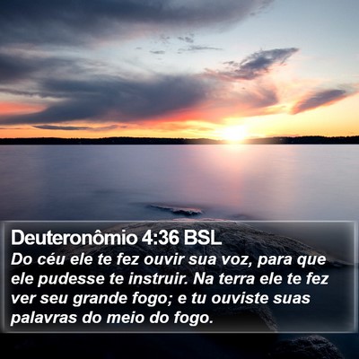 Deuteronômio 4:36 BSL Bible Verse Image