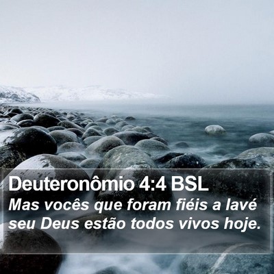 Deuteronômio 4:4 BSL Bible Verse Image