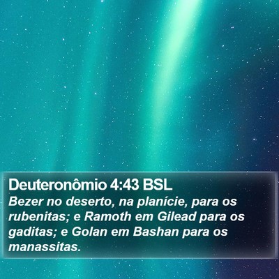 Deuteronômio 4:43 BSL Bible Verse Image