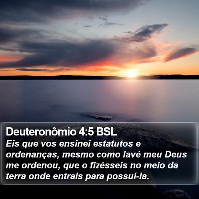 Deuteronômio 4:5 BSL Bible Verse Image