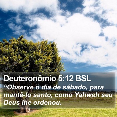 Deuteronômio 5:12 BSL Bible Verse Image