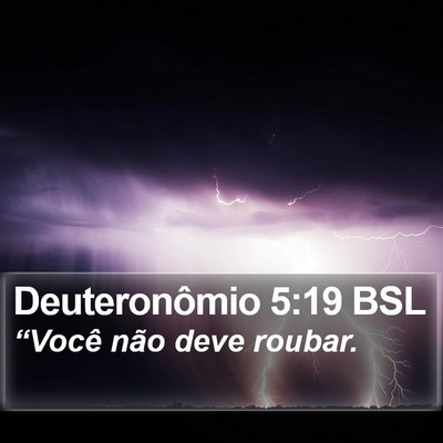 Deuteronômio 5:19 BSL Bible Verse Image