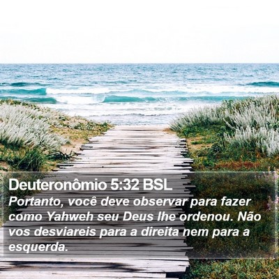 Deuteronômio 5:32 BSL Bible Verse Image