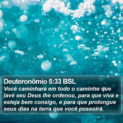 Deuteronômio 5:33 BSL Bible Verse Image