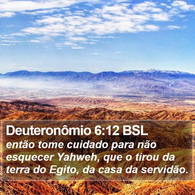 Deuteronômio 6:12 BSL Bible Verse Image