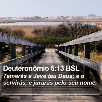 Deuteronômio 6:13 BSL Bible Verse Image