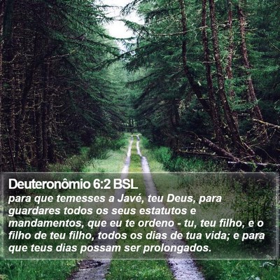Deuteronômio 6:2 BSL Bible Verse Image