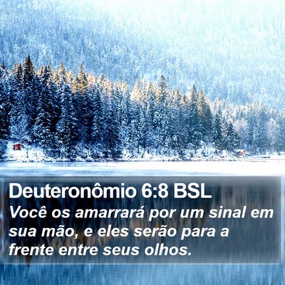 Deuteronômio 6:8 BSL Bible Verse Image
