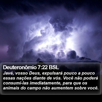 Deuteronômio 7:22 BSL Bible Verse Image