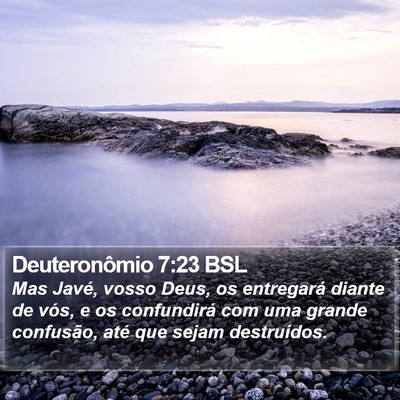 Deuteronômio 7:23 BSL Bible Verse Image