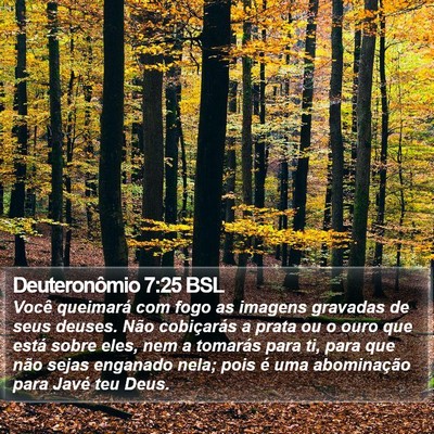 Deuteronômio 7:25 BSL Bible Verse Image