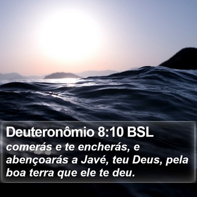 Deuteronômio 8:10 BSL Bible Verse Image