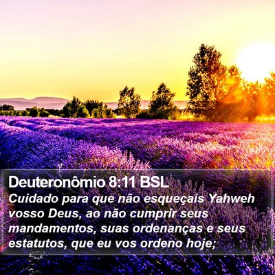 Deuteronômio 8:11 BSL Bible Verse Image
