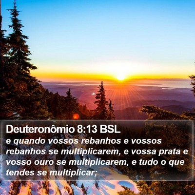 Deuteronômio 8:13 BSL Bible Verse Image