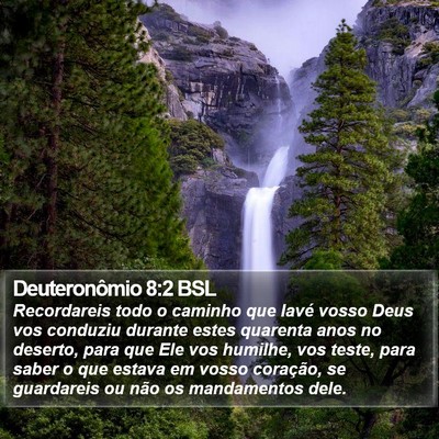 Deuteronômio 8:2 BSL Bible Verse Image