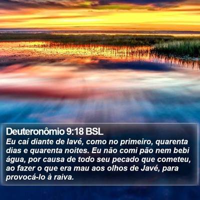 Deuteronômio 9:18 BSL Bible Verse Image