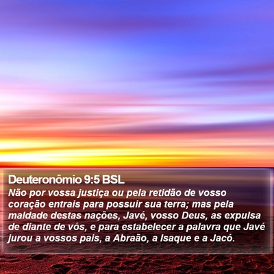 Deuteronômio 9:5 BSL Bible Verse Image