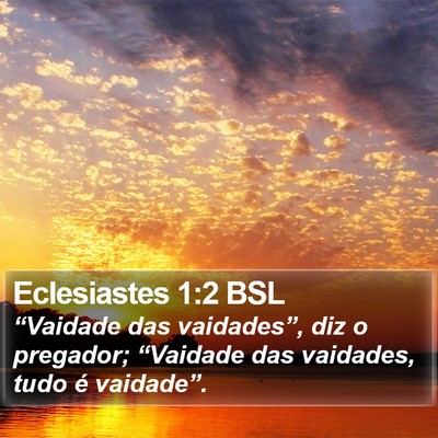 Eclesiastes 1:2 BSL Bible Verse Image
