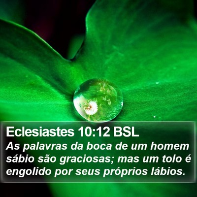 Eclesiastes 10:12 BSL Bible Verse Image