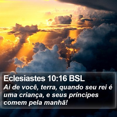 Eclesiastes 10:16 BSL Bible Verse Image