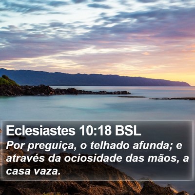 Eclesiastes 10:18 BSL Bible Verse Image
