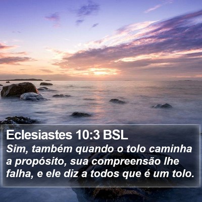 Eclesiastes 10:3 BSL Bible Verse Image
