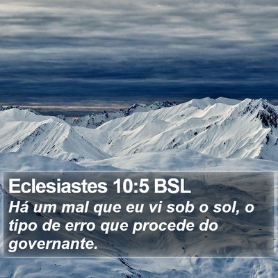 Eclesiastes 10:5 BSL Bible Verse Image
