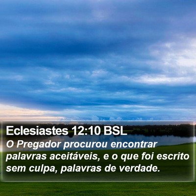 Eclesiastes 12:10 BSL Bible Verse Image