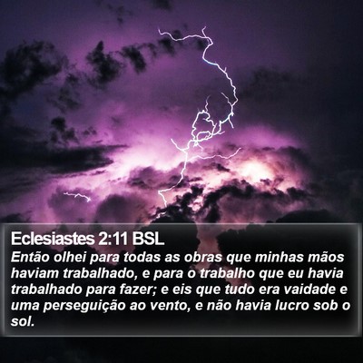 Eclesiastes 2:11 BSL Bible Verse Image