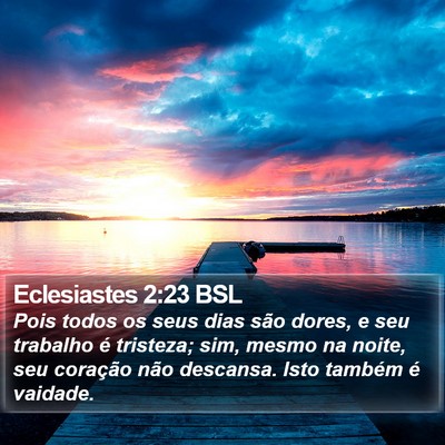Eclesiastes 2:23 BSL Bible Verse Image