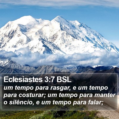 Eclesiastes 3:7 BSL Bible Verse Image