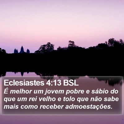 Eclesiastes 4:13 BSL Bible Verse Image
