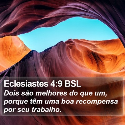 Eclesiastes 4:9 BSL Bible Verse Image
