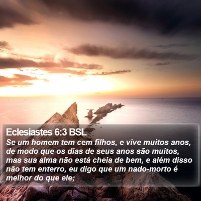 Eclesiastes 6:3 BSL Bible Verse Image
